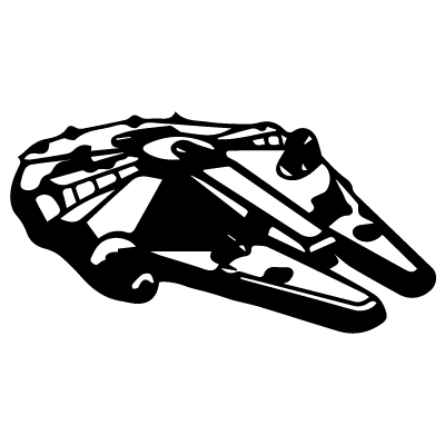 Millennium Falcon Starship Silhouette
