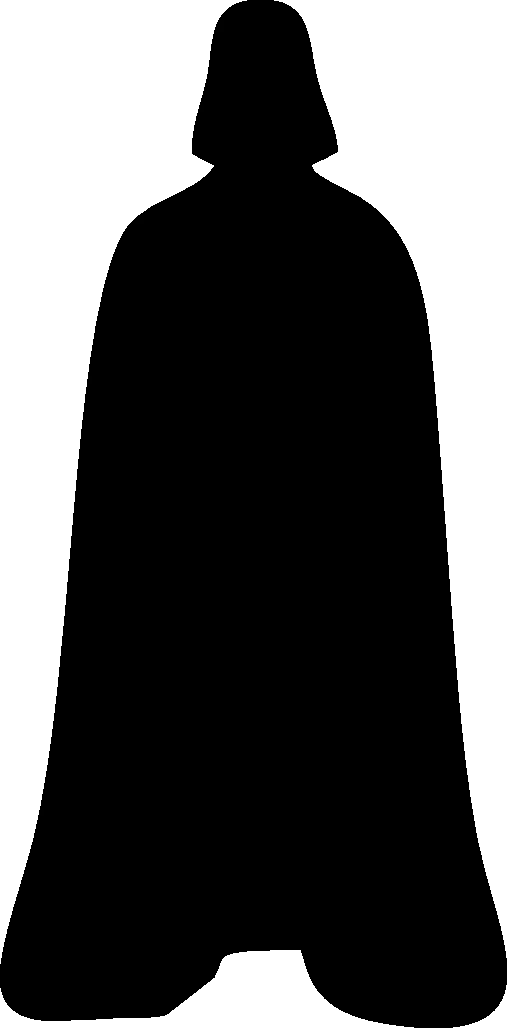Darth Vader Full-Body Black Silhouette