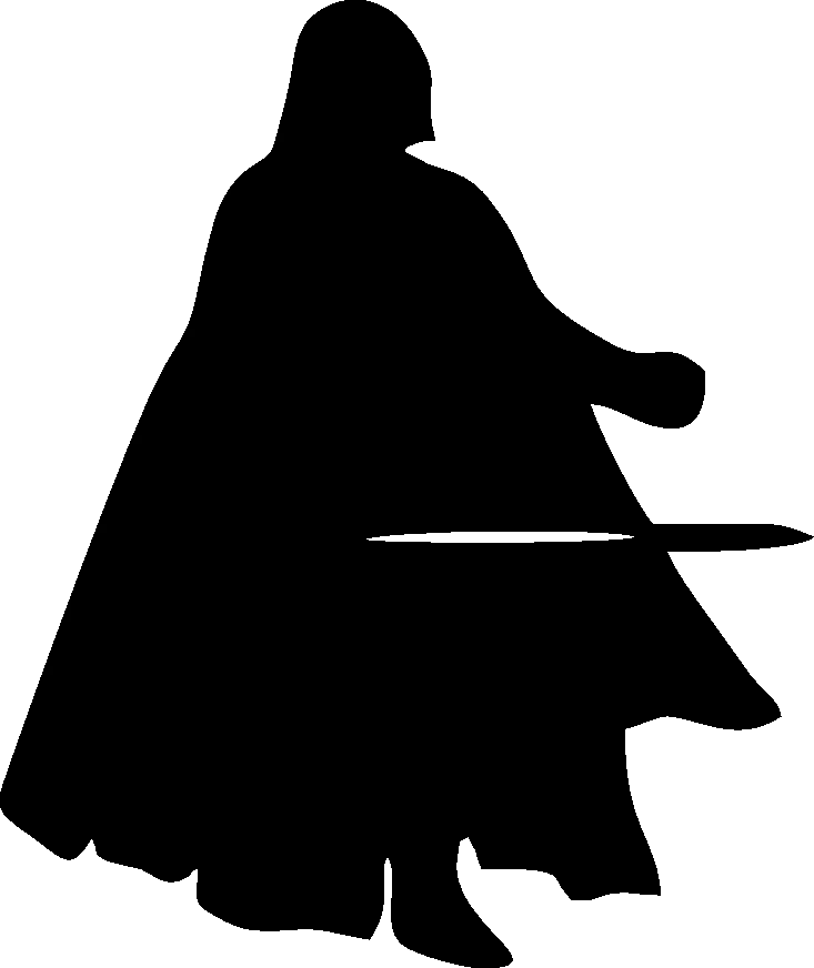 Darth Vader with Extended Lightsaber Silhouette