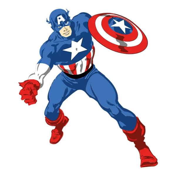 Action Pose Captain America Full Body Comic Style SVG PNG Clipart Action Pose Captain America Full Body Comic Style SVG PNG Clipart - Free Cartoon Vector Illustration PNG SVG AI EPS Download