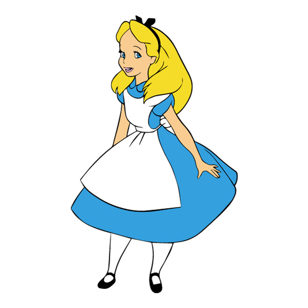 Alice Looking Back Blue Dress SVG PNG Clipart Alice Looking Back Blue Dress SVG PNG Clipart - Free Cartoon Vector Illustration PNG SVG AI EPS Download