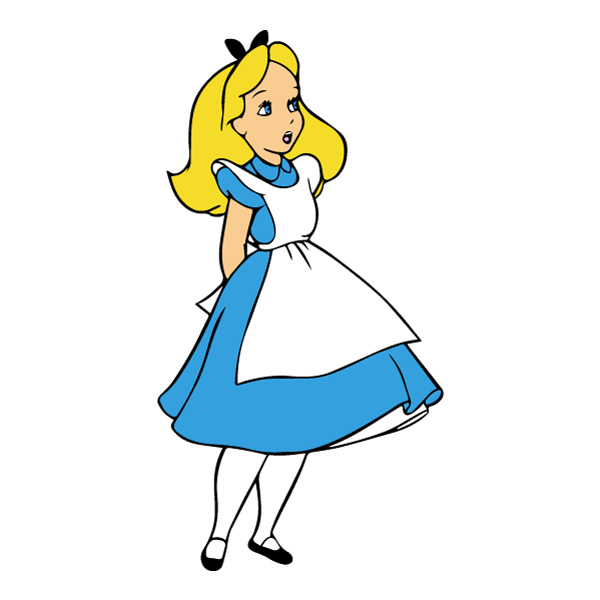 Alice Standing Blue Dress SVG PNG Clipart Alice Standing Blue Dress SVG PNG Clipart - Free Cartoon Vector Illustration PNG SVG AI EPS Download