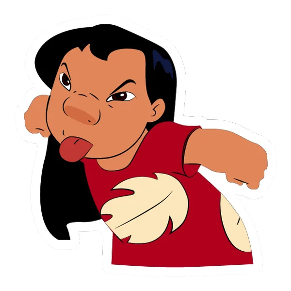 Angry Lilo Sticking Tongue Out Half Body SVG PNG Clipart Angry Lilo Sticking Tongue Out Half Body SVG PNG Clipart - Free Cartoon Vector Illustration PNG SVG AI EPS Download