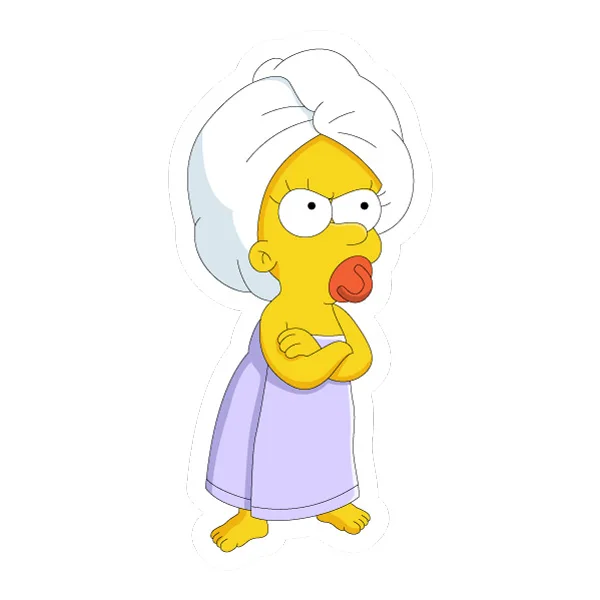 Angry Maggie Simpson Arms Crossed Spa Towel Full Body SVG PNG Clipart Angry Maggie Simpson Arms Crossed Spa Towel Full Body SVG PNG Clipart - Free Cartoon Vector Illustration PNG SVG AI EPS Download