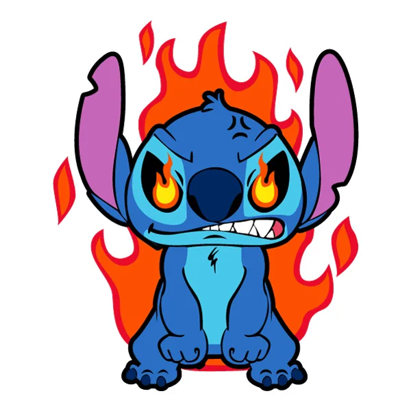 Angry Stitch Fire SVG PNG Clipart Angry Stitch Fire SVG PNG Clipart - Free Cartoon Vector Illustration PNG SVG AI EPS Download