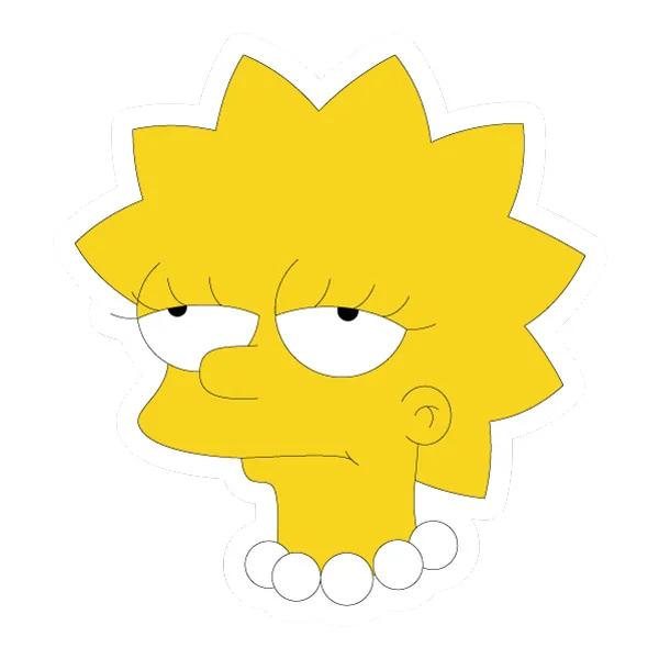 Annoyed Lisa Simpson Sticker Style Head SVG PNG Clipart Annoyed Lisa Simpson Sticker Style Head SVG PNG Clipart - Free Cartoon Vector Illustration PNG SVG AI EPS Download