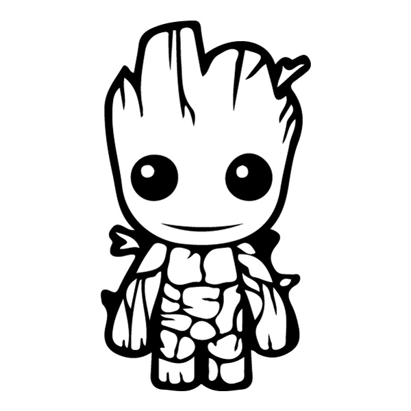 Baby Groot Black and White Character SVG PNG Clipart Baby Groot Black and White Character SVG PNG Clipart - Free Cartoon Vector Illustration PNG SVG AI EPS Download