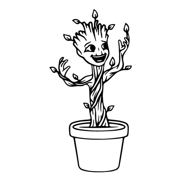 Baby Groot Potted Plant Line Art SVG PNG Clipart Baby Groot Potted Plant Line Art SVG PNG Clipart - Free Cartoon Vector Illustration PNG SVG AI EPS Download