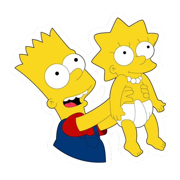 Bart Simpson Holding Maggie Simpson Cartoon Style SVG PNG Clipart Bart Simpson Holding Maggie Simpson Cartoon Style SVG PNG Clipart - Free Cartoon Vector Illustration PNG SVG AI EPS Download
