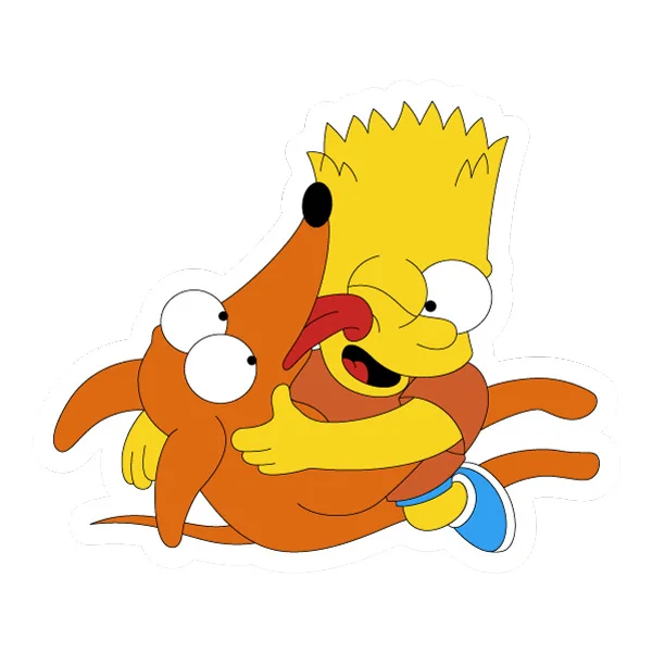 Bart Simpson Hugging Santa's Little Helper Dog Full Body SVG PNG Clipart Bart Simpson Hugging Santa's Little Helper Dog Full Body SVG PNG Clipart - Free Cartoon Vector Illustration PNG SVG AI EPS Download