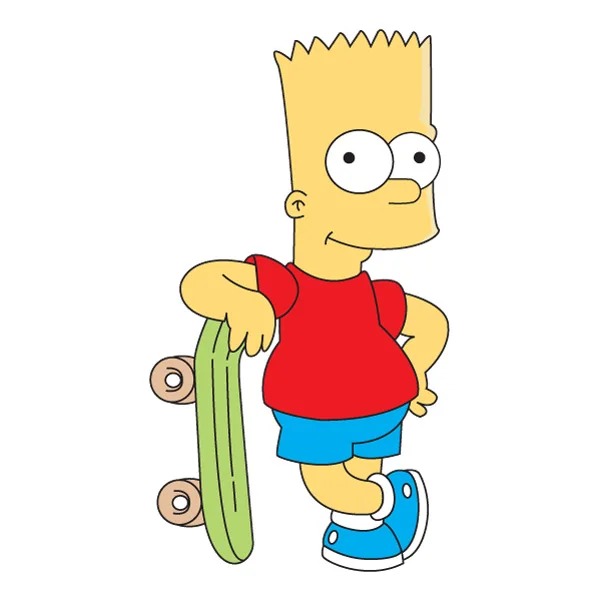 Bart Simpson Leaning on Skateboard Full Body Cartoon SVG PNG Clipart Bart Simpson Leaning on Skateboard Full Body Cartoon SVG PNG Clipart - Free Cartoon Vector Illustration PNG SVG AI EPS Download