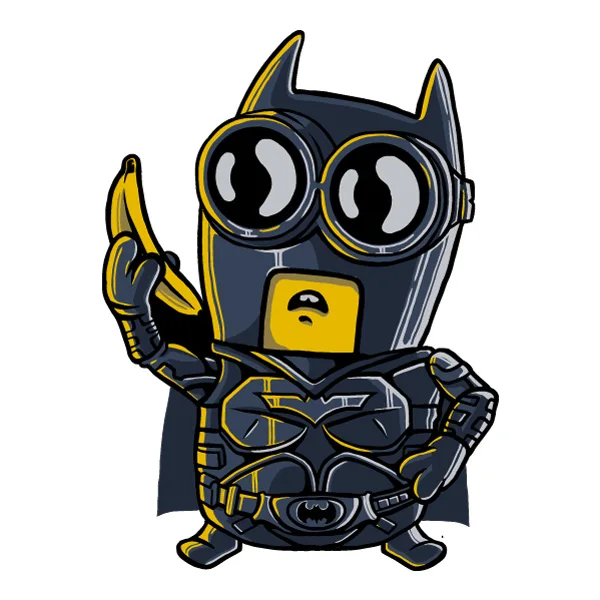 Batman Minion Holding Banana Standing Full Body Mascot SVG PNG Clipart Batman Minion Holding Banana Standing Full Body Mascot SVG PNG Clipart - Free Cartoon Vector Illustration PNG SVG AI EPS Download