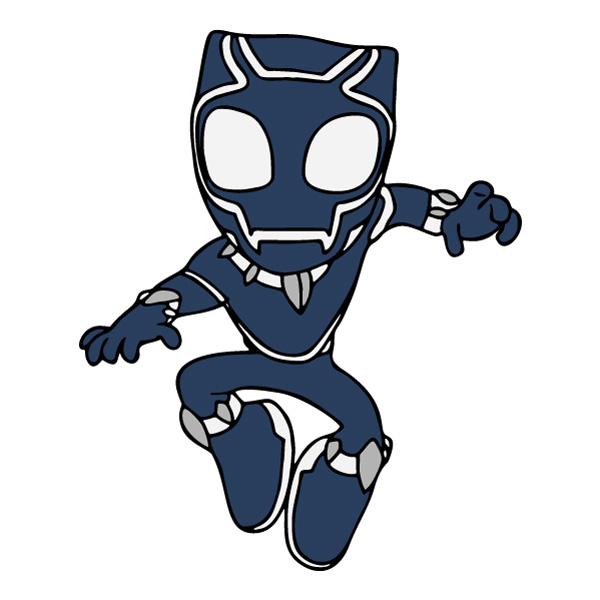 Black Panther Running Chibi Superhero SVG PNG Clipart Black Panther Running Chibi Superhero SVG PNG Clipart - Free Cartoon Vector Illustration PNG SVG AI EPS Download