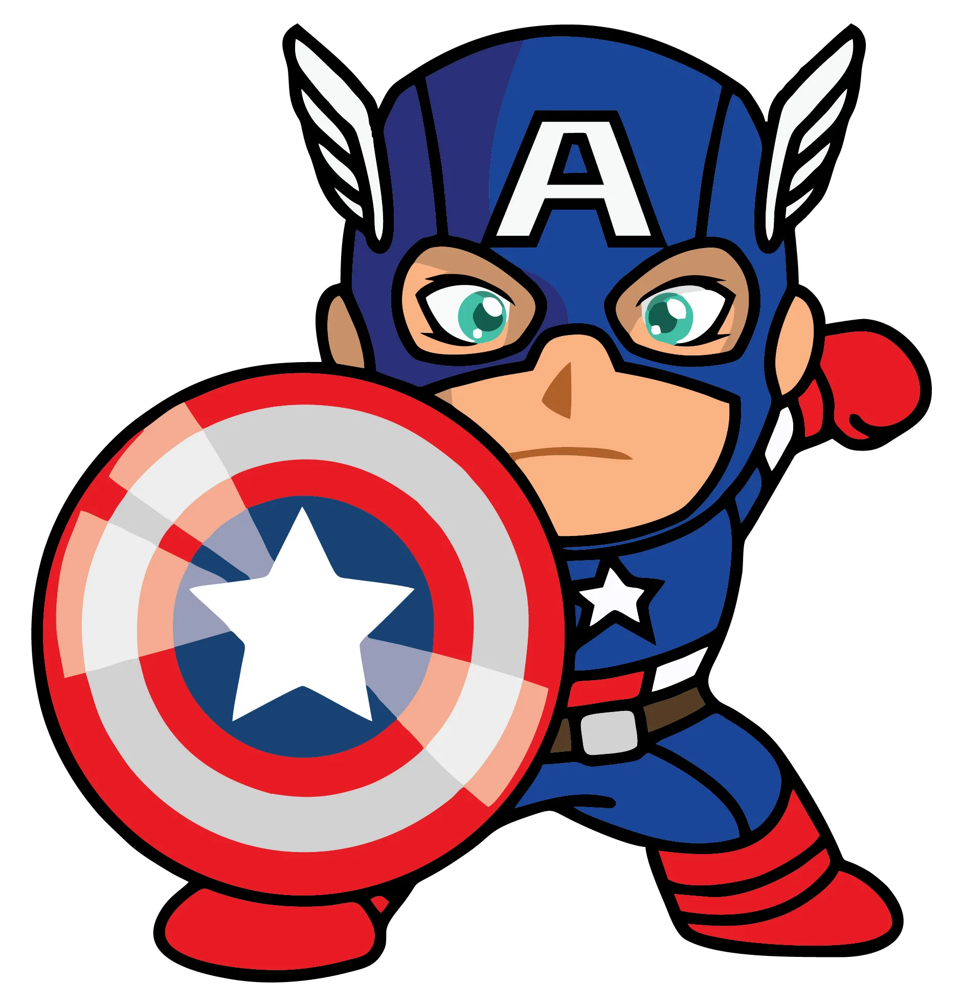 Captain America Classic Superhero SVG PNG Clipart Captain America Classic Superhero SVG PNG Clipart - Free Cartoon Vector Illustration PNG SVG AI EPS Download