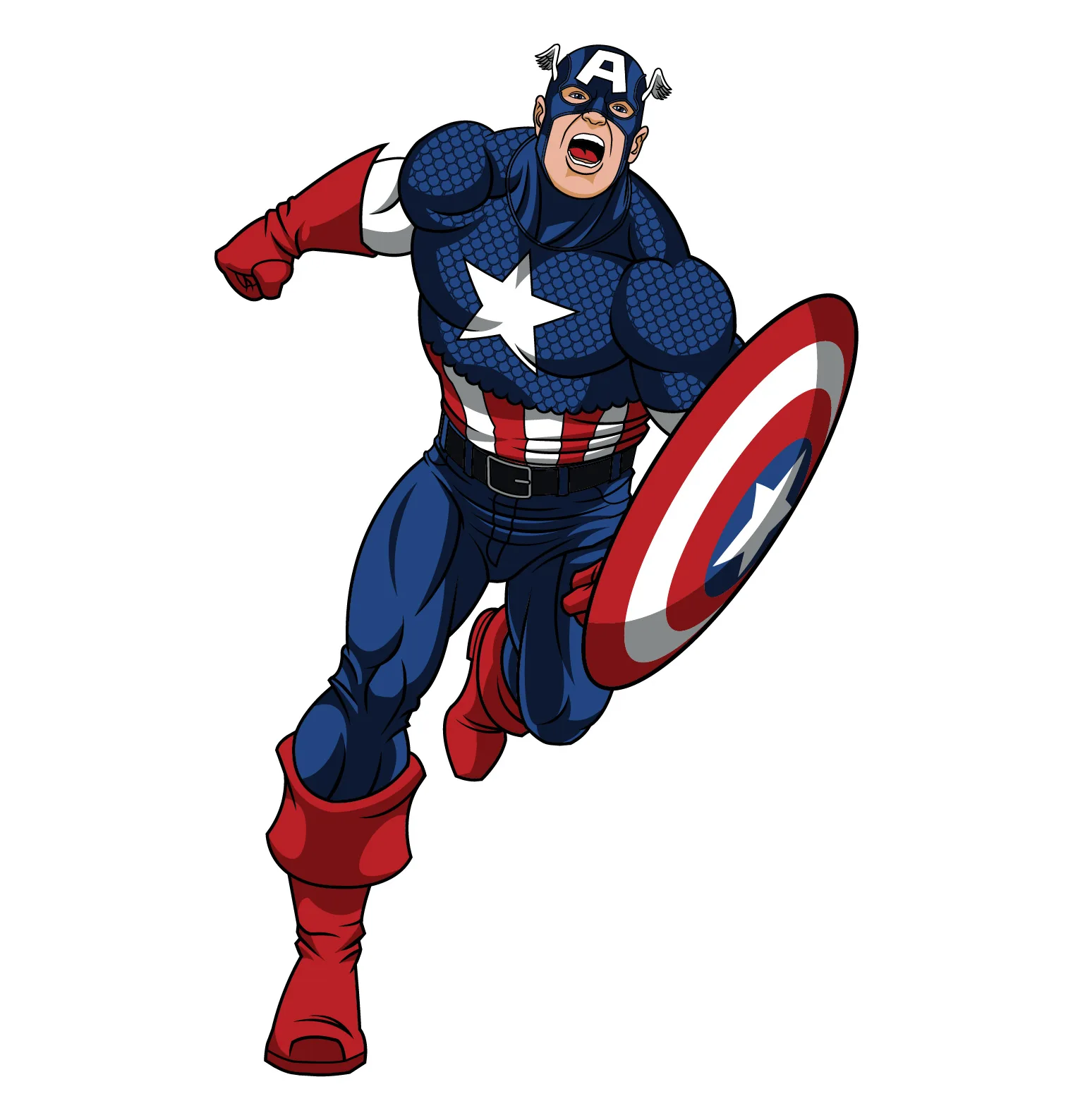 Captain America Marvel Superhero SVG PNG Clipart Captain America Marvel Superhero SVG PNG Clipart - Premium Cartoon Vector Illustration PNG SVG AI EPS Download