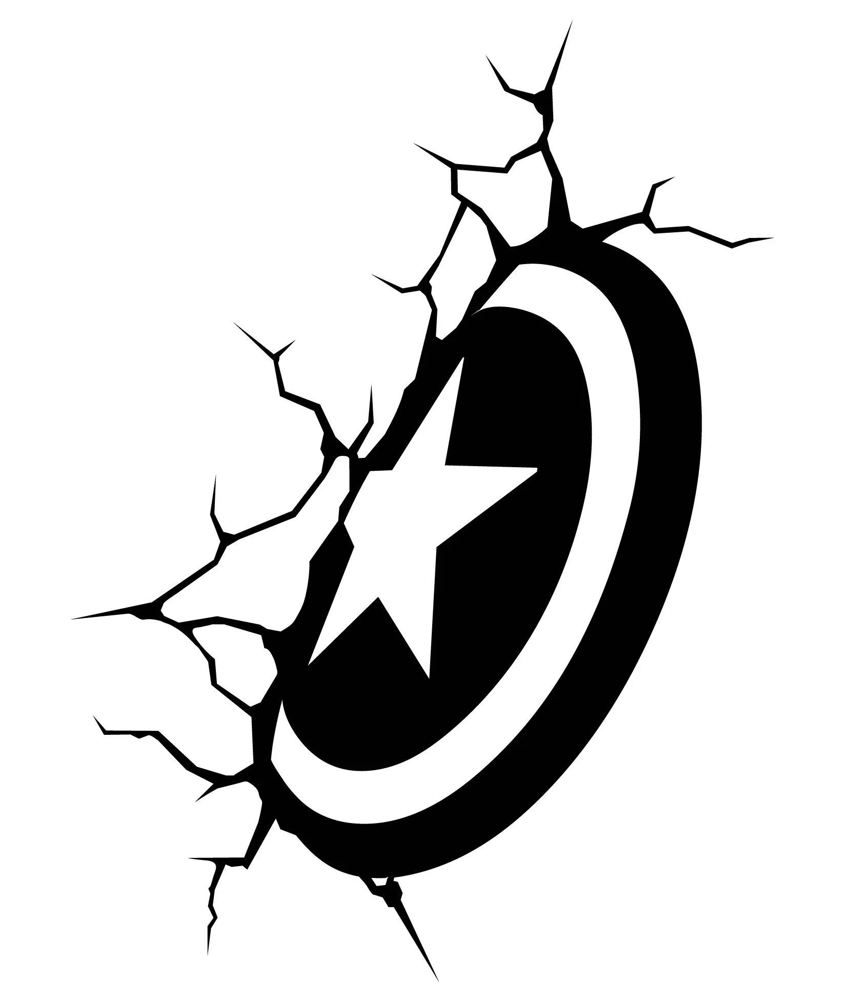 Captain America Shield Cracked Wall SVG PNG Clipart Captain America Shield Cracked Wall SVG PNG Clipart - Free Cartoon Vector Illustration PNG SVG AI EPS Download