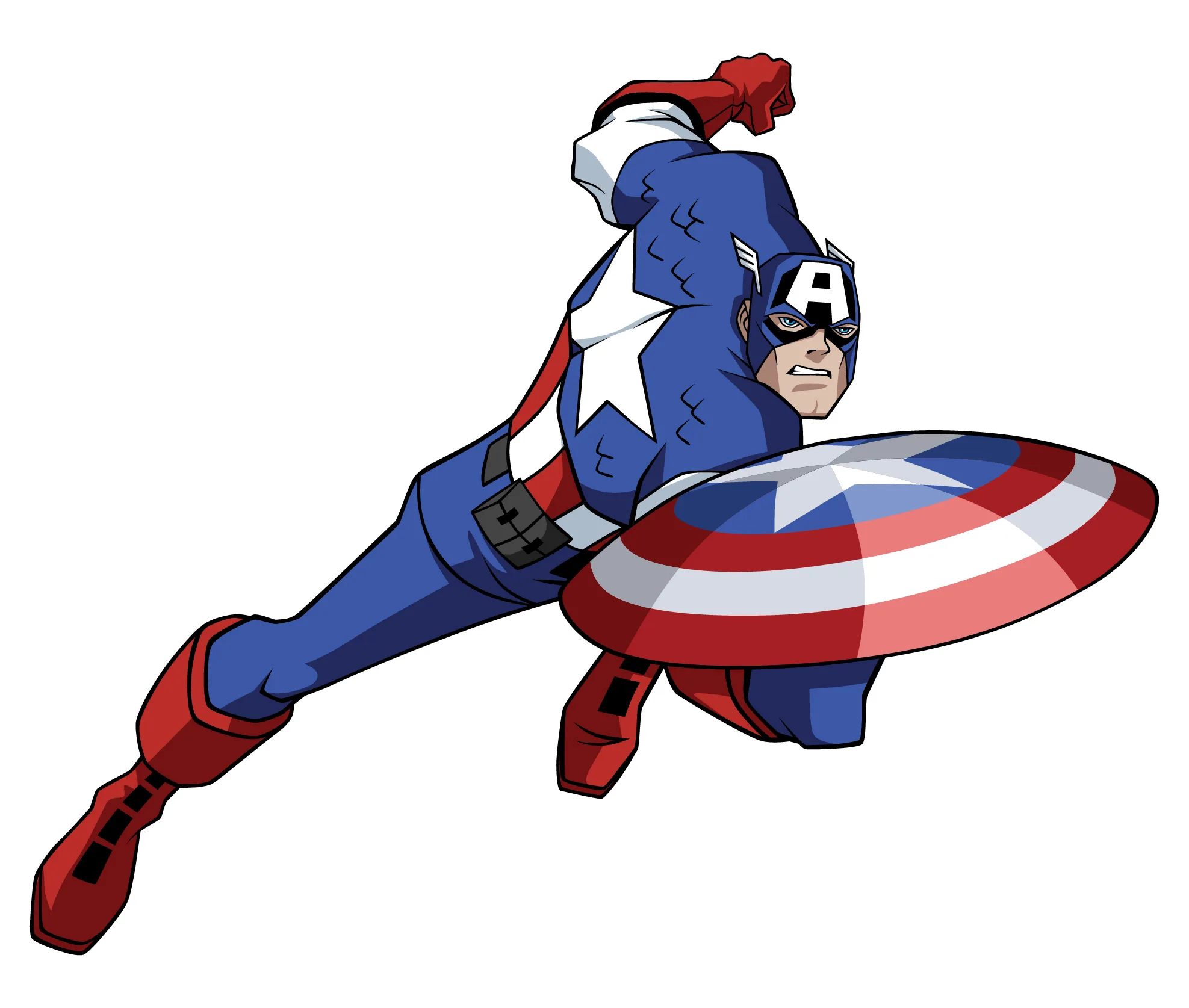 Captain America Shield Pose SVG PNG Clipart Captain America Shield Pose SVG PNG Clipart - Premium Cartoon Vector Illustration PNG SVG AI EPS Download