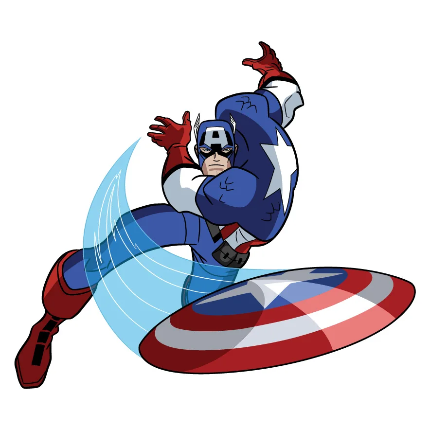 Captain America SVG PNG Clipart for Printable Decal Captain America SVG PNG Clipart for Printable Decal - Premium Cartoon Vector Illustration PNG SVG AI EPS Download