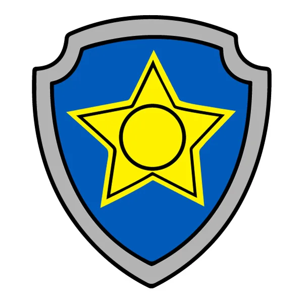 Chase Paw Patrol Police Badge Shield Flat SVG PNG Clipart Chase Paw Patrol Police Badge Shield Flat SVG PNG Clipart - Free Cartoon Vector Illustration PNG SVG AI EPS Download