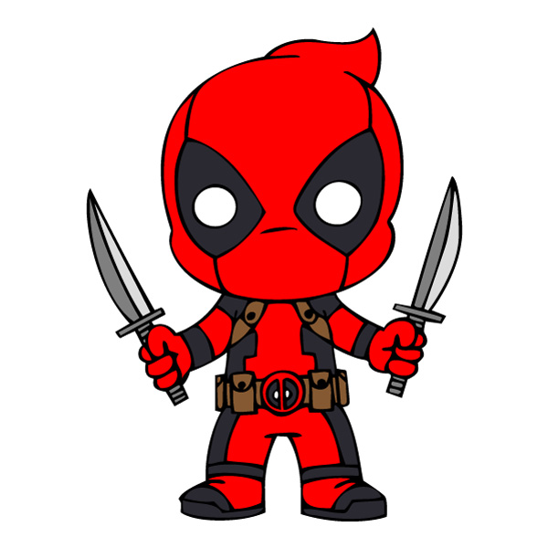 Chibi Deadpool Dual Swords Superhero SVG PNG Clipart Chibi Deadpool Dual Swords Superhero SVG PNG Clipart - Free Cartoon Vector Illustration PNG SVG AI EPS Download