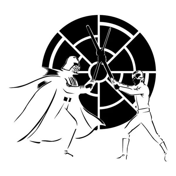 Darth Vader vs Luke Skywalker Lightsaber Duel Line Art SVG PNG Clipart Darth Vader vs Luke Skywalker Lightsaber Duel Line Art SVG PNG Clipart - Free Cartoon Vector Illustration PNG SVG AI EPS Download
