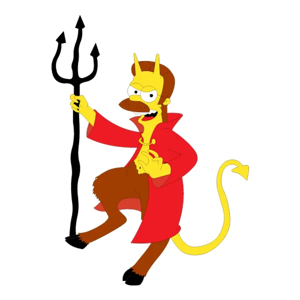 Devil Ned Flanders Holding Pitchfork Full Body SVG PNG Clipart Devil Ned Flanders Holding Pitchfork Full Body SVG PNG Clipart - Free Cartoon Vector Illustration PNG SVG AI EPS Download