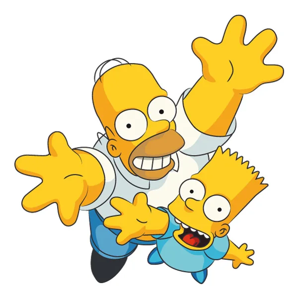 Excited Homer and Bart Simpson Reaching Up Cartoon SVG PNG Clipart Excited Homer and Bart Simpson Reaching Up Cartoon SVG PNG Clipart - Premium Cartoon Vector Illustration PNG SVG AI EPS Download