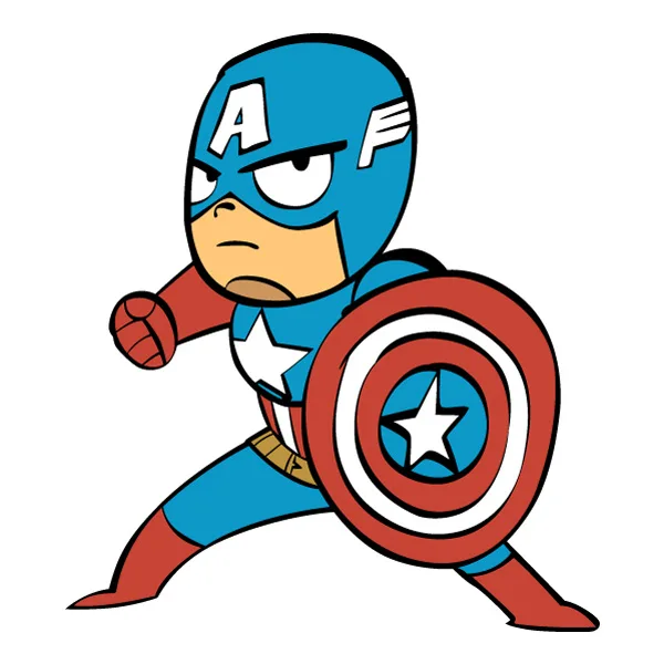 Fighting Chibi Captain America Full Body SVG PNG Clipart Fighting Chibi Captain America Full Body SVG PNG Clipart - Premium Cartoon Vector Illustration PNG SVG AI EPS Download
