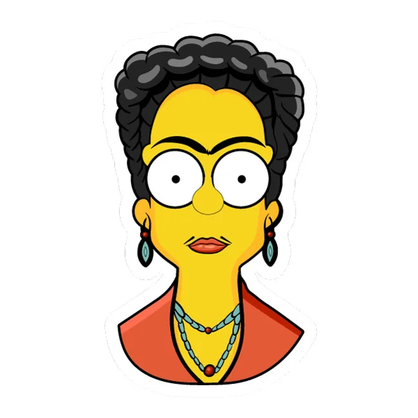 Frida Kahlo Simpsons Style Portrait SVG PNG Clipart Frida Kahlo Simpsons Style Portrait SVG PNG Clipart - Free Cartoon Vector Illustration PNG SVG AI EPS Download
