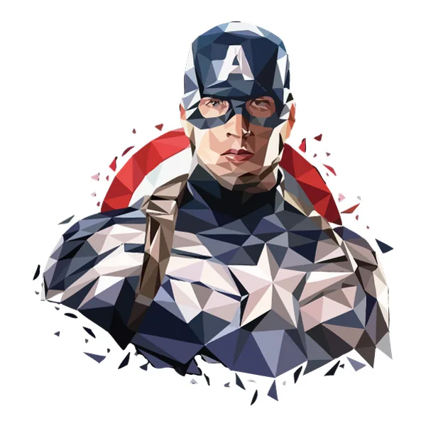 Frontal Portrait Low Poly Captain America Geometric Vector SVG PNG Clipart Frontal Portrait Low Poly Captain America Geometric Vector SVG PNG Clipart - Free Cartoon Vector Illustration PNG SVG AI EPS Download
