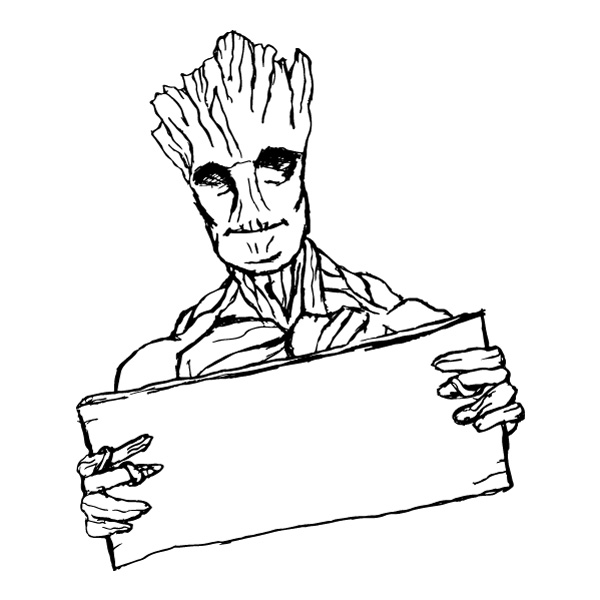 Groot Holding Sign Line Art SVG PNG Clipart Groot Holding Sign Line Art SVG PNG Clipart - Free Cartoon Vector Illustration PNG SVG AI EPS Download