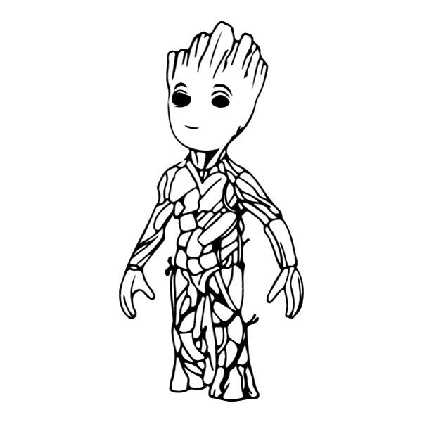 Groot Standing Line Art Character SVG PNG Clipart Groot Standing Line Art Character SVG PNG Clipart - Free Cartoon Vector Illustration PNG SVG AI EPS Download