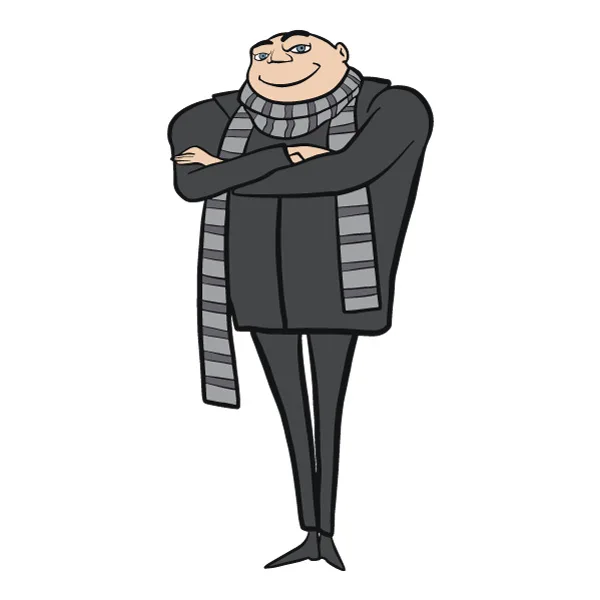 Gru Standing Arms Crossed Flat Illustration Full Body SVG PNG Clipart Gru Standing Arms Crossed Flat Illustration Full Body SVG PNG Clipart - Free Cartoon Vector Illustration PNG SVG AI EPS Download