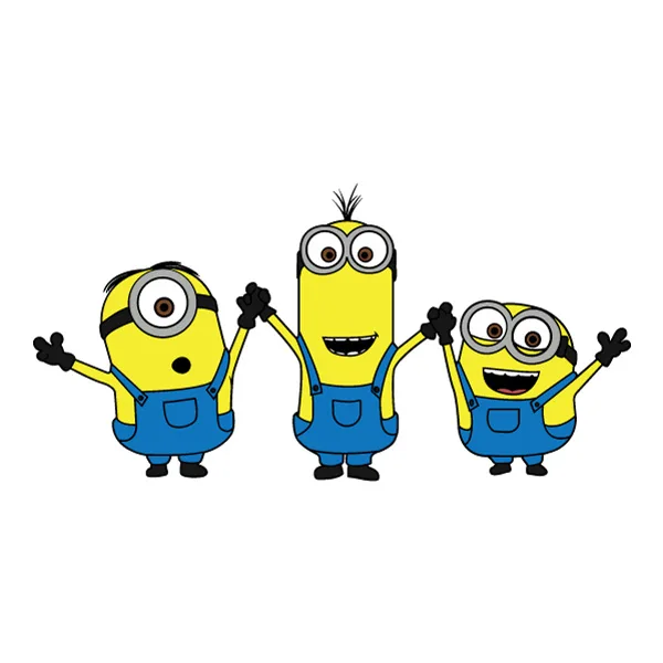 Happy Minions Holding Hands Full Body Vector Set SVG PNG Clipart Happy Minions Holding Hands Full Body Vector Set SVG PNG Clipart - Free Cartoon Vector Illustration PNG SVG AI EPS Download