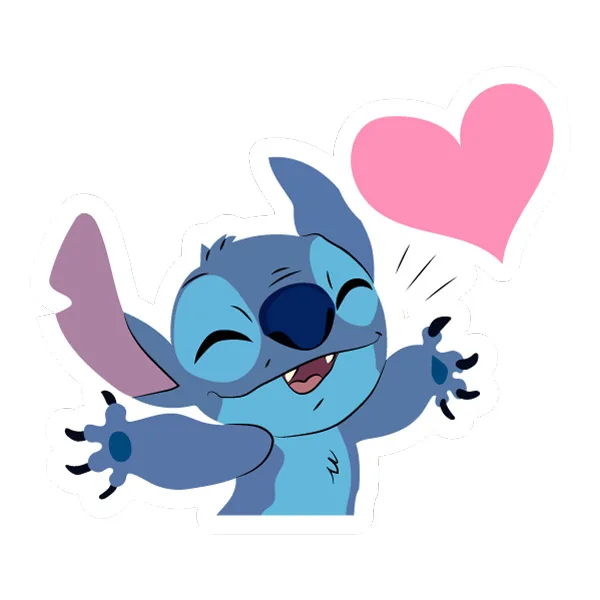 Happy Stitch Arms Open with Heart Flat Design SVG PNG Clipart Happy Stitch Arms Open with Heart Flat Design SVG PNG Clipart - Free Cartoon Vector Illustration PNG SVG AI EPS Download