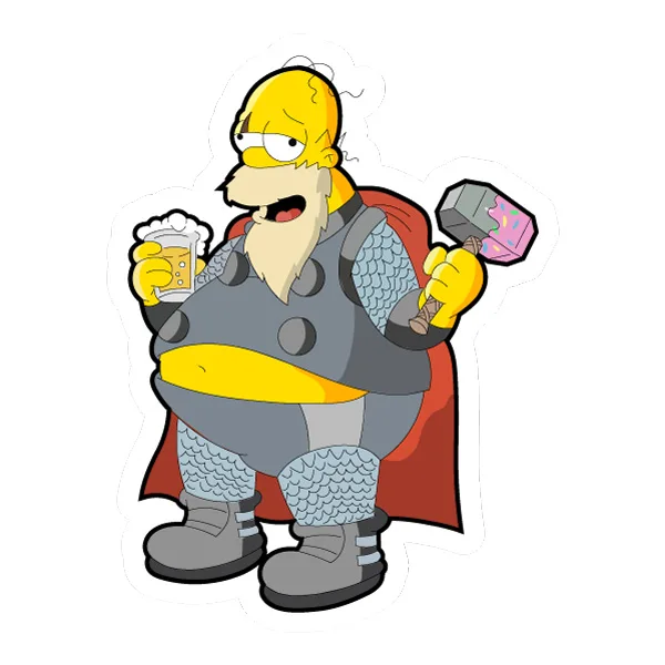 Homer Simpson as Fat Thor Standing Full Body SVG PNG Clipart Homer Simpson as Fat Thor Standing Full Body SVG PNG Clipart - Free Cartoon Vector Illustration PNG SVG AI EPS Download