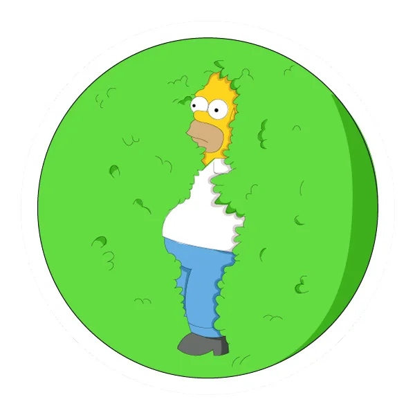 Homer Simpson Backing Into Bush Meme Circular SVG PNG Clipart Homer Simpson Backing Into Bush Meme Circular SVG PNG Clipart - Free Cartoon Vector Illustration PNG SVG AI EPS Download