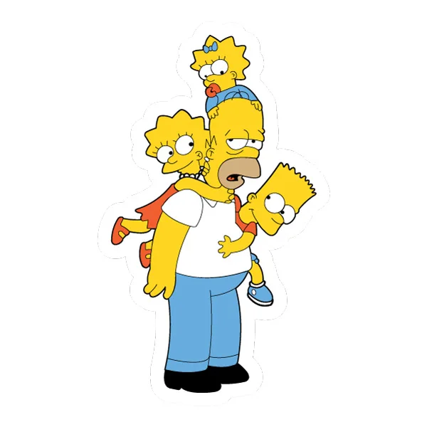 Homer Simpson Carrying Bart Lisa and Maggie Full Body SVG PNG Clipart Homer Simpson Carrying Bart Lisa and Maggie Full Body SVG PNG Clipart - Free Cartoon Vector Illustration PNG SVG AI EPS Download