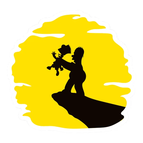Homer Simpson Holding Bart Lion King Parody Silhouette Full Body SVG PNG Clipart Homer Simpson Holding Bart Lion King Parody Silhouette Full Body SVG PNG Clipart - Free Cartoon Vector Illustration PNG SVG AI EPS Download