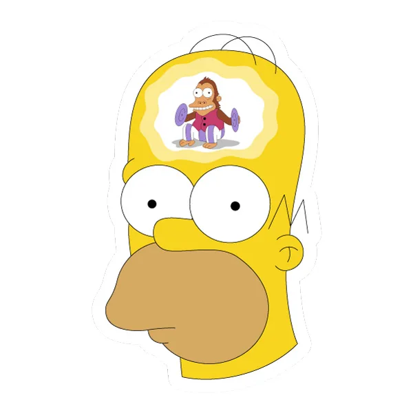 Homer Simpson Thinking Monkey Brain Head SVG PNG Clipart Homer Simpson Thinking Monkey Brain Head SVG PNG Clipart - Free Cartoon Vector Illustration PNG SVG AI EPS Download