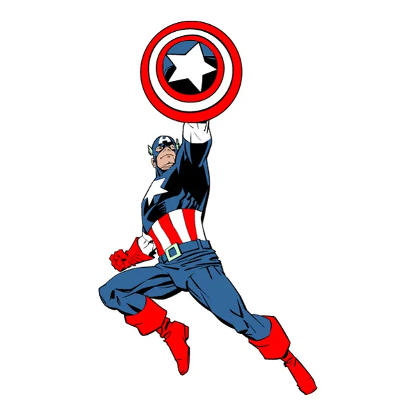 Jumping Captain America Shield Up Full Body SVG PNG Clipart Jumping Captain America Shield Up Full Body SVG PNG Clipart - Free Cartoon Vector Illustration PNG SVG AI EPS Download
