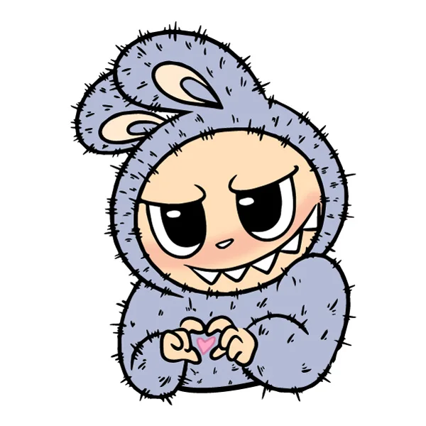 Labubu Doll Finger Heart Half Body Mascot SVG PNG Clipart Labubu Doll Finger Heart Half Body Mascot SVG PNG Clipart - Premium Cartoon Vector Illustration PNG SVG AI EPS Download