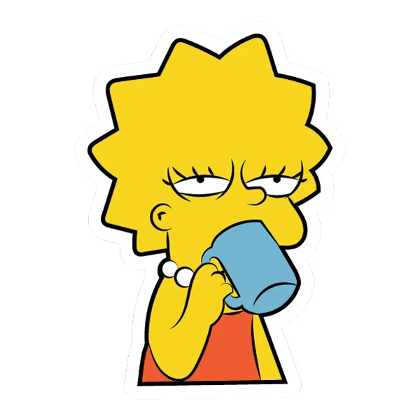 Lisa Simpson Drinking Coffee Half Body Cartoon SVG PNG Clipart Lisa Simpson Drinking Coffee Half Body Cartoon SVG PNG Clipart - Free Cartoon Vector Illustration PNG SVG AI EPS Download