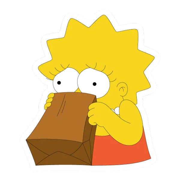 Lisa Simpson Hyperventilating into Paper Bag SVG PNG Clipart Lisa Simpson Hyperventilating into Paper Bag SVG PNG Clipart - Free Cartoon Vector Illustration PNG SVG AI EPS Download