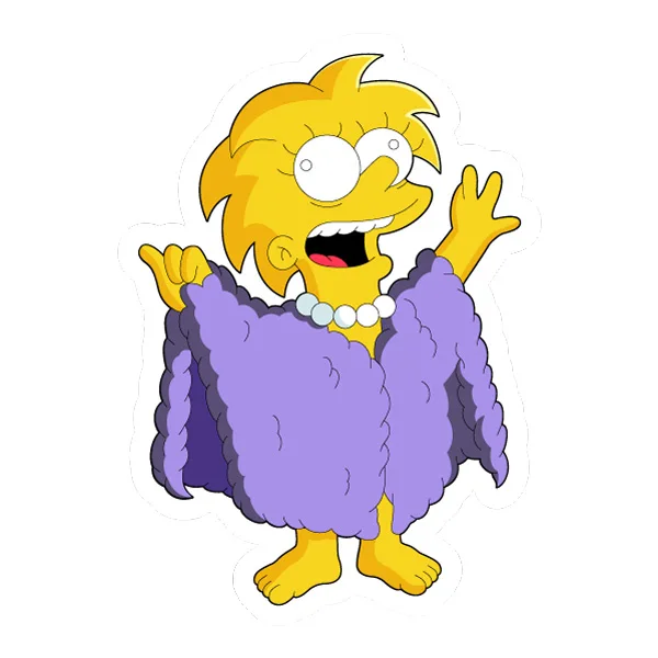 Lisa Simpson in Purple Fur Coat Standing Full Body SVG PNG Clipart Lisa Simpson in Purple Fur Coat Standing Full Body SVG PNG Clipart - Free Cartoon Vector Illustration PNG SVG AI EPS Download