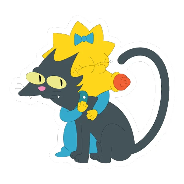 Maggie Simpson Hugging Snowball II Cat Full Body SVG PNG Clipart Maggie Simpson Hugging Snowball II Cat Full Body SVG PNG Clipart - Free Cartoon Vector Illustration PNG SVG AI EPS Download