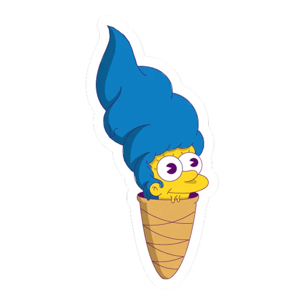 Marge Simpson Ice Cream Cone Head Flat Design SVG PNG Clipart Marge Simpson Ice Cream Cone Head Flat Design SVG PNG Clipart - Free Cartoon Vector Illustration PNG SVG AI EPS Download