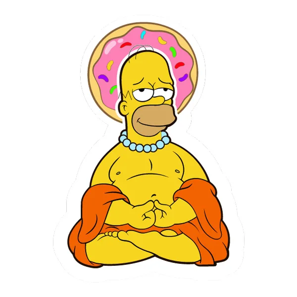 Meditating Homer Simpson Buddha Donut Halo Full Body SVG PNG Clipart Meditating Homer Simpson Buddha Donut Halo Full Body SVG PNG Clipart - Premium Cartoon Vector Illustration PNG SVG AI EPS Download