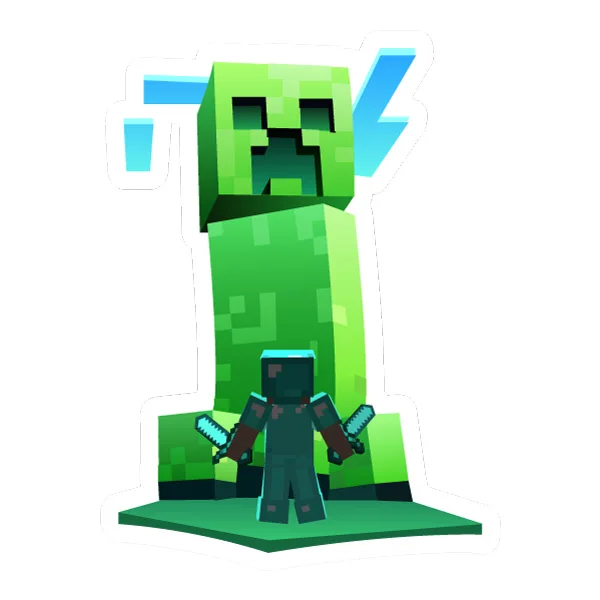 Minecraft Charged Creeper and Steve SVG PNG Clipart Minecraft Charged Creeper and Steve SVG PNG Clipart - Free Cartoon Vector Illustration PNG SVG AI EPS Download