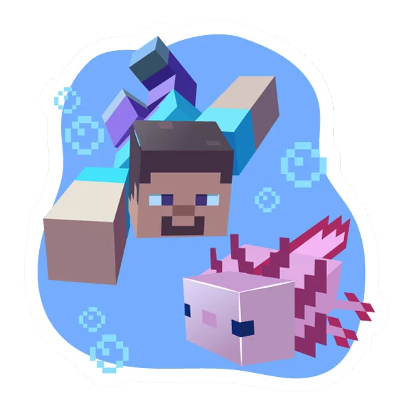 Minecraft Steve and Axolotl SVG PNG Clipart Minecraft Steve and Axolotl SVG PNG Clipart - Free Cartoon Vector Illustration PNG SVG AI EPS Download